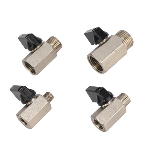 Afbeelding van 1/8 "1/4" 3/8 "1/2" Schroefdraad Mini Messing Kogelkraan BSP Man-vrouw Air Compressor Kleppen water Gas Olie Afsluiter