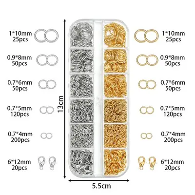 Kit Bijoux 930 Pièces - Création DIY Bracelets & Colliers