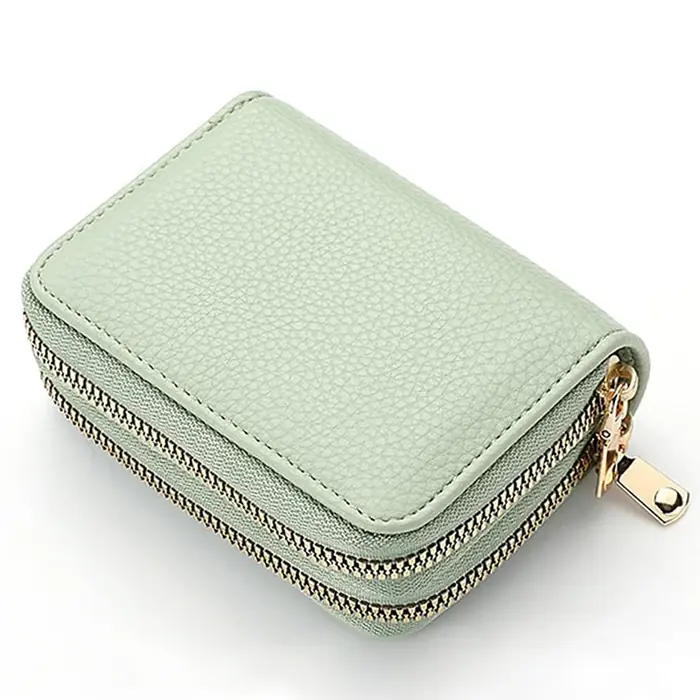 Image de Portefeuille Femme Cuir PU - Grand Capacité & Fermeture Éclair