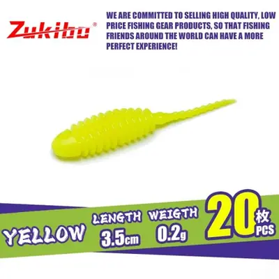 Image de Leurre Souple Mini Ver 35-46mm - Pack de 20 Appâts Pêche