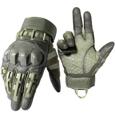 Image de Gants Tactiques Multifonctions en Cuir PU - Écran Tactile & Antidérapant