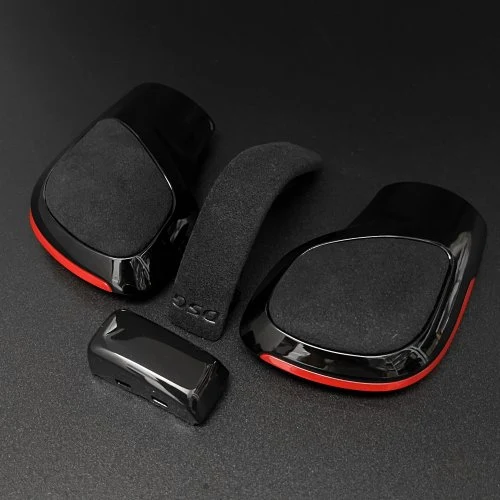 4PCS rood suède