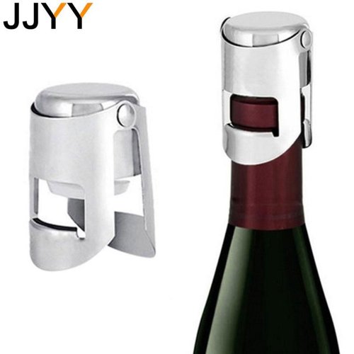 Image of Eco-Friendly Stainless Steel Wine Bottle Sealer with Portable Latch Design for Champagne, Sparkling Wine, Red Wine, and Liquor Bottles
