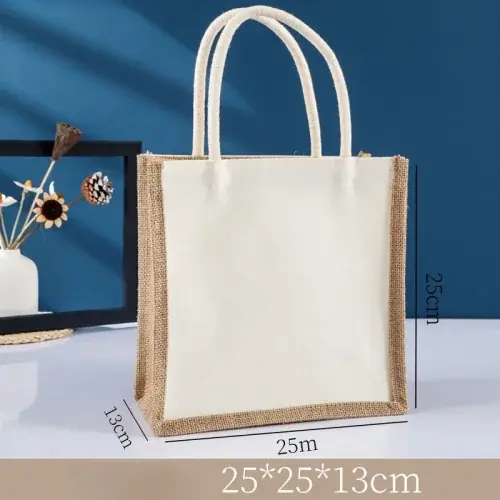 Image de Sac Fourre-Tout Vintage en Toile de Jute Réutilisable