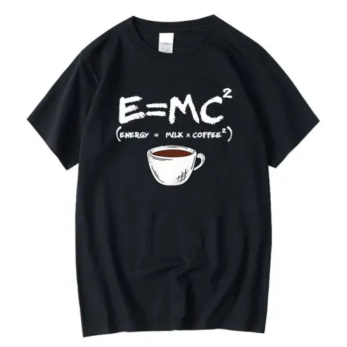 Image de T-Shirt Homme Drôle Énergie Lait Café - 100% Coton