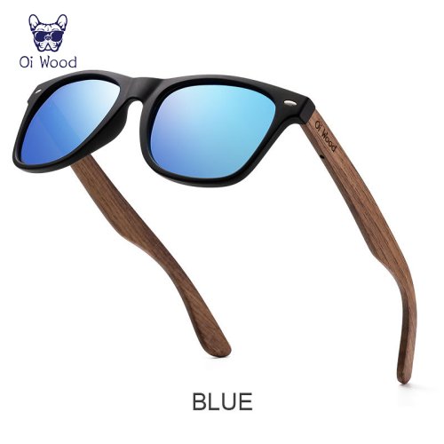 Image de Lunettes de Soleil en Bois Naturel Polarizées pour Hommes