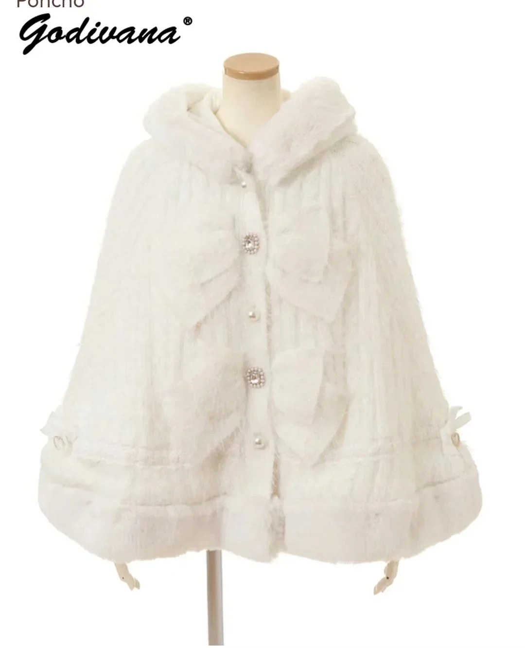 Afbeelding van Stijlvolle Gebreide Poncho met Capuchon – Warm & Zacht voor Herfst & Winter
