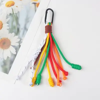 Image de Porte-clés Bohème Tressé Coloré
