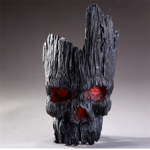 Image de Pots de Fleurs Gothiques Crâne Noir - Déco Halloween & Bar