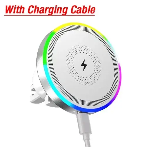 Image de Support Magnétique Voiture avec Chargeur Sans Fil RGB