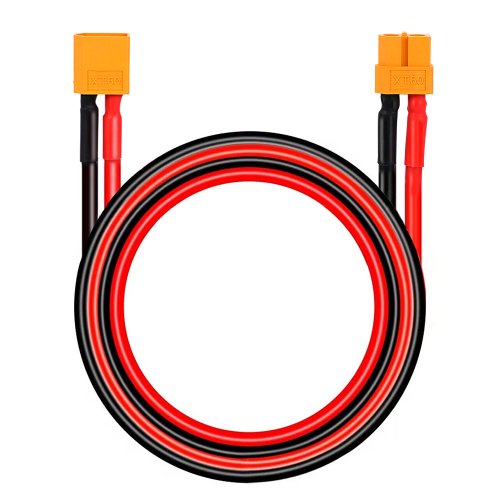 XT60 12AWG Parallelle Batterijconnector met Mannele en Vrouwelijke Kabels – Dual Extension 40cm & 60cm, Siliconen Draad voor RC Batterij en Motor