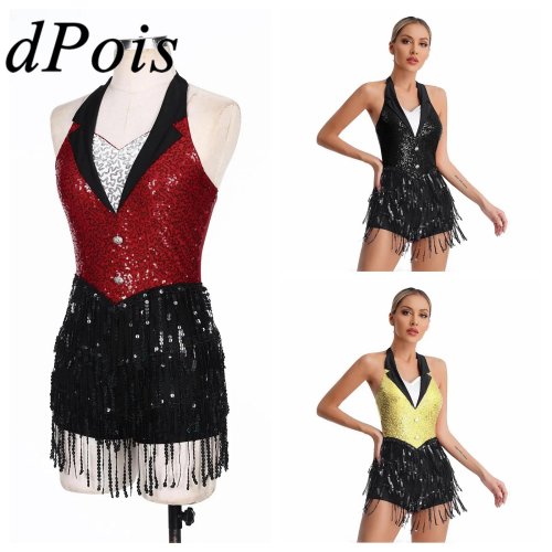 Image de Combinaison Jazz Pailletée Franges - Danse Latine & Cha-Cha