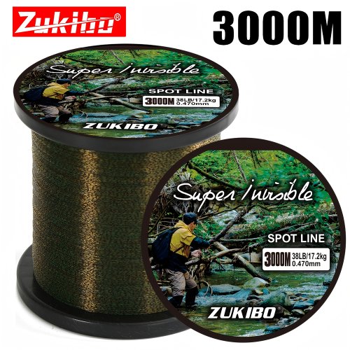 Bild von Unsichtbare Angelschnur – Superstarke 3000m Monofilament Schnur mit Fluorkohlenstoff-Beschichtung