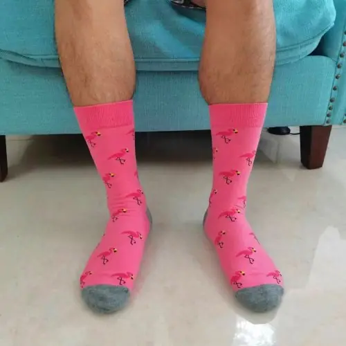Rose chaussettes