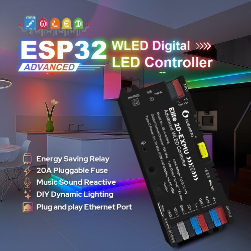 Image de Contrôleur LED Intelligent Gledopto Elite ESP32