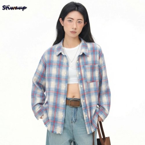 Afbeelding van Stijlvolle Geruite Damesblouses 2025