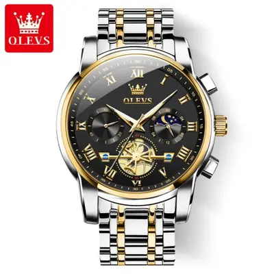 Image de Montre Homme Luxe Chronographe Étanche Acier Inoxydable