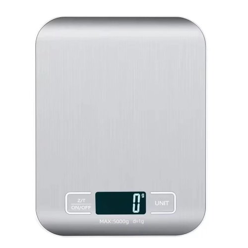 Immagine di Bilancia da cucina digitale Display a LED 5kg/1g Pannello in acciaio inossidabile Bilancia elettroni...