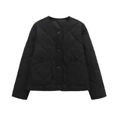 Image de Veste Matelassée Femme Vintage Col Rond - Coupe Ample & Confortable