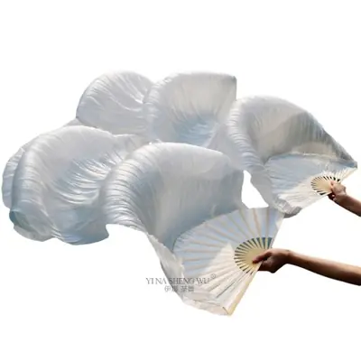 Image de Ventilateurs de Danse du Ventre pour Enfants et Femmes - Imitation Soie Dégradé