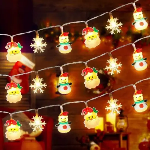 Image de Guirlande LED Noël Père Noël & Bonhomme de Neige