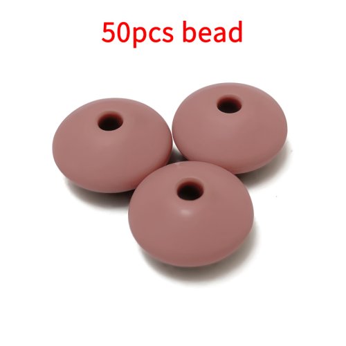 Immagine di 50 pezzi di lenticchie in silicone senza BPA perline per dentizione per bambini braccialetto per all...