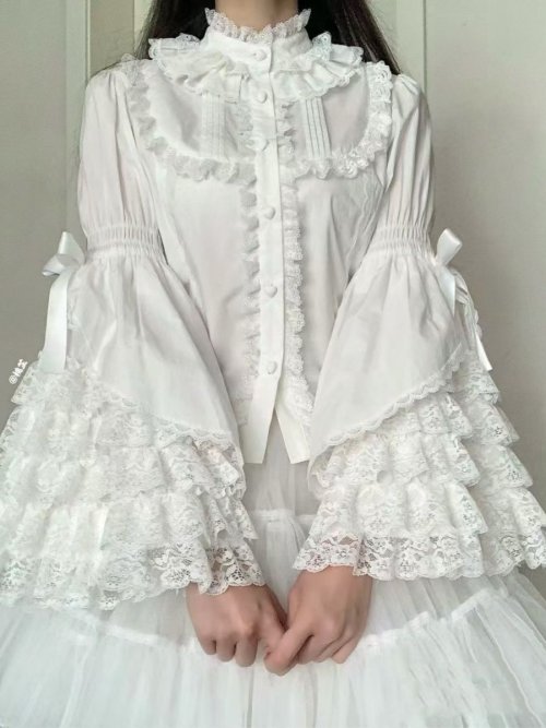 Bild von Kawaii Lolita Bluse – Süßes Patchwork Hemd im Y2K Stil
