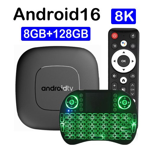Afbeelding van Smart TV Box 8GB 128GB Android 14 ATV Allwinner H313 Google Assistent 8K Video 4k HDR10 Mediaspeler T1 Zeer Snelle Set Top Box