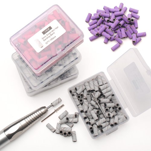 Zdjęcie 100 sztuk 3.1mm Mini zestawy taśm szlifierskich wiertła do paznokci zestawy trzpieni elektryczne akcesoria do Manicure narzędzie do usuwania martwego naskórka