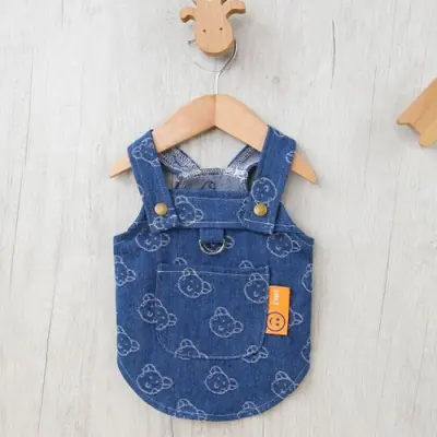 Image de Vêtements de luxe pour chiots et chats - Style denim élégant