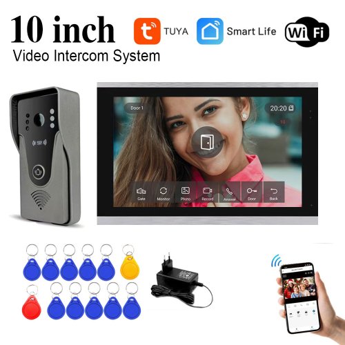 Immagine di Citofono Smart da 10 Pollici con Schermo Touch e Video HD