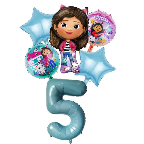 Image de Ballons Déco Fête Gabby - 6 Pièces