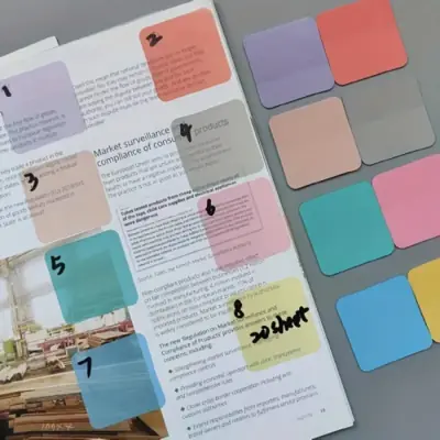 Image de Bloc Notes Transparent 160 Feuilles - 8 Couleurs