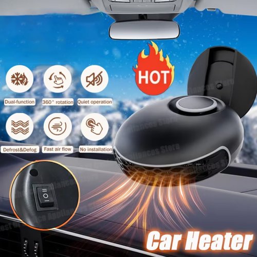 Bild von Auto-Heizlüfter 150W Mini Elektrische Heizung und Kühlung 12V/24V Auto-Windschutzscheiben-Entfroster Entnebler Fahrzeug