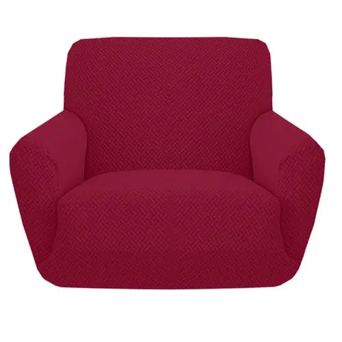 Image de Housse de Canapé Élastique en Polyester Jacquard - Protection Douce et élégante