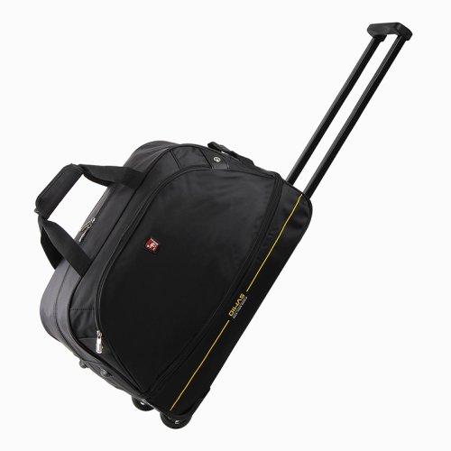 Imagen de Bolsa de Lona con Ruedas para Hombre - Maleta Rodante Plegable, Impermeable, 56L, Equipaje de Mano con Capacidad de Expansión