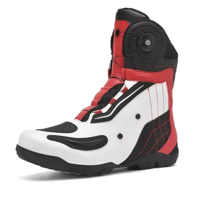 Image de Bottes de Moto en Cuir Imperméables - Style Rétro & Protection Optimale