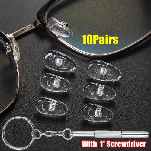 Image de Plaquettes Nasales Souple + Outils de Réparation pour Lunettes