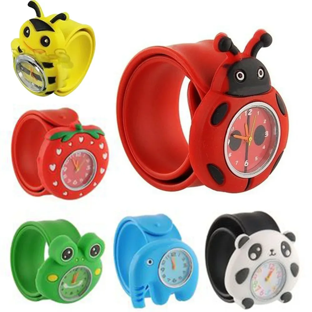 Immagine di Orologio da Polso per Bambini in Silicone con Design di Frutta e Animali Carini - Orologio da Cartone Animato al Quarzo, Regalo Ideale per Compleanni e Natale