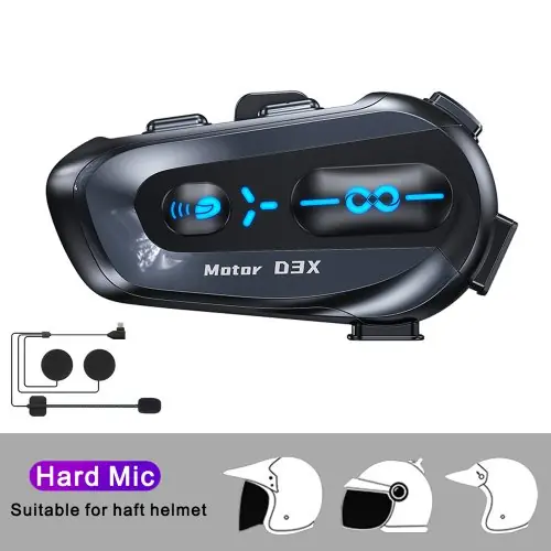 Image de Casque Moto Interphone avec Bluetooth et Assistant Vocal