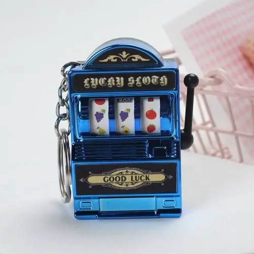 Image de Mini Machine à Sous Porte-Clés - Jouet Casino Portable