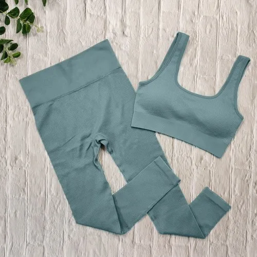 Niebla azul leggings sujetador