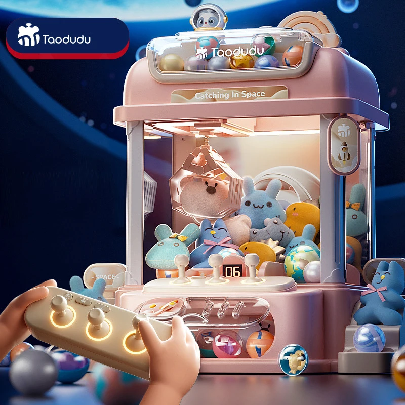 Imagen de Máquina de Muñecas DIY de Gran Tamaño con Garra Mini Juego Operado por Monedas - Juguetes para Atrapar, Muñeca Musical, Regalo Ideal para Niños en Navidad