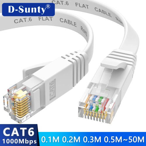 Imagen de Cable Ethernet Cat6 Plano - Conexión Rápida y Estable