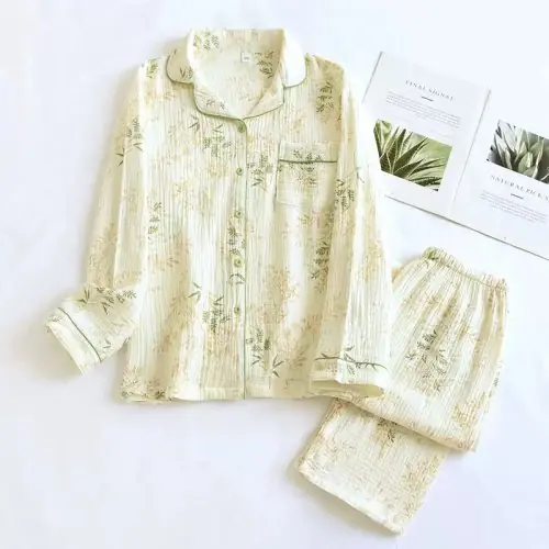 Image de Pyjama Femme Coton 100% - Confort Automne/Hiver