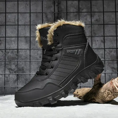 Image de Bottes Hiver Homme - Chaudes, Imperméables & Antidérapantes
