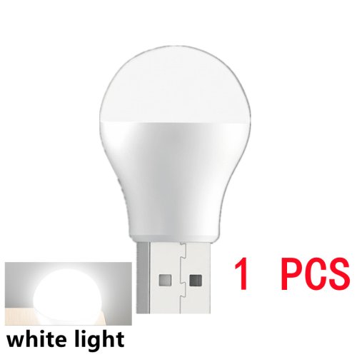 Immagine di Lampada con presa USB Computer Alimentazione mobile Ricarica USB Lampade per piccoli libri Protezione per gli occhi a LED Luce da lettura Piccola luce rotonda Luce notturna