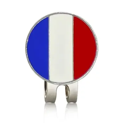 Image de Marqueur de Balle de Golf avec Drapeau National - Clip Chapeau Émail