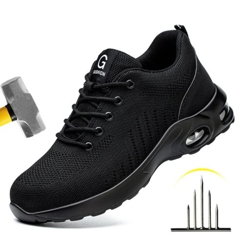 Immagine di Scarpe Antinfortunistiche da Lavoro con Cuscino d'aria per Uomo e Donna, Sneakers Traspiranti con Punta in Acciaio e Protezione Antiforatura