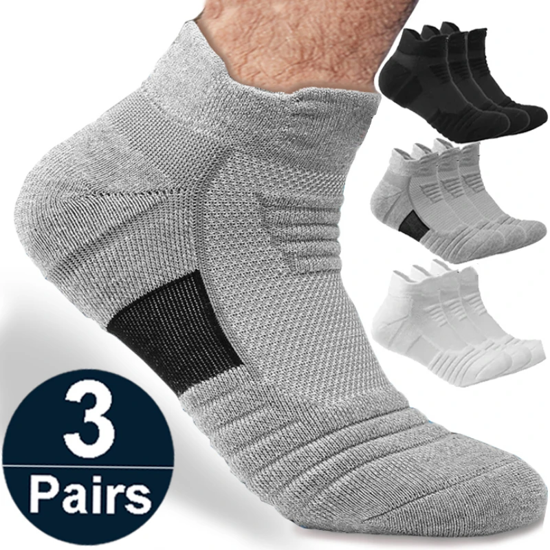 Image de Chaussettes de Football Antidérapantes Homme - 3 Paires Coton Respirant